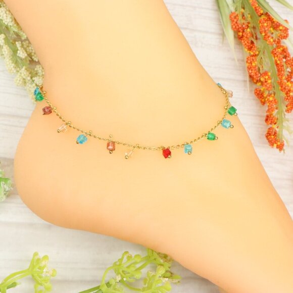 "Handmade Anklet – Elegant & Delicate Jewelry for Women | UNVRC1730 - Picture 1 of 10